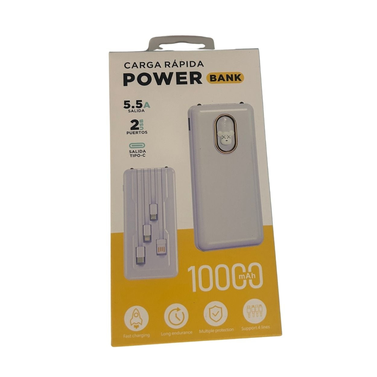 BATERÍA PORTÁTIL POWER BANK DE 10000 MAH DE CARGA RÁPIDA UNIVERSAL - 2