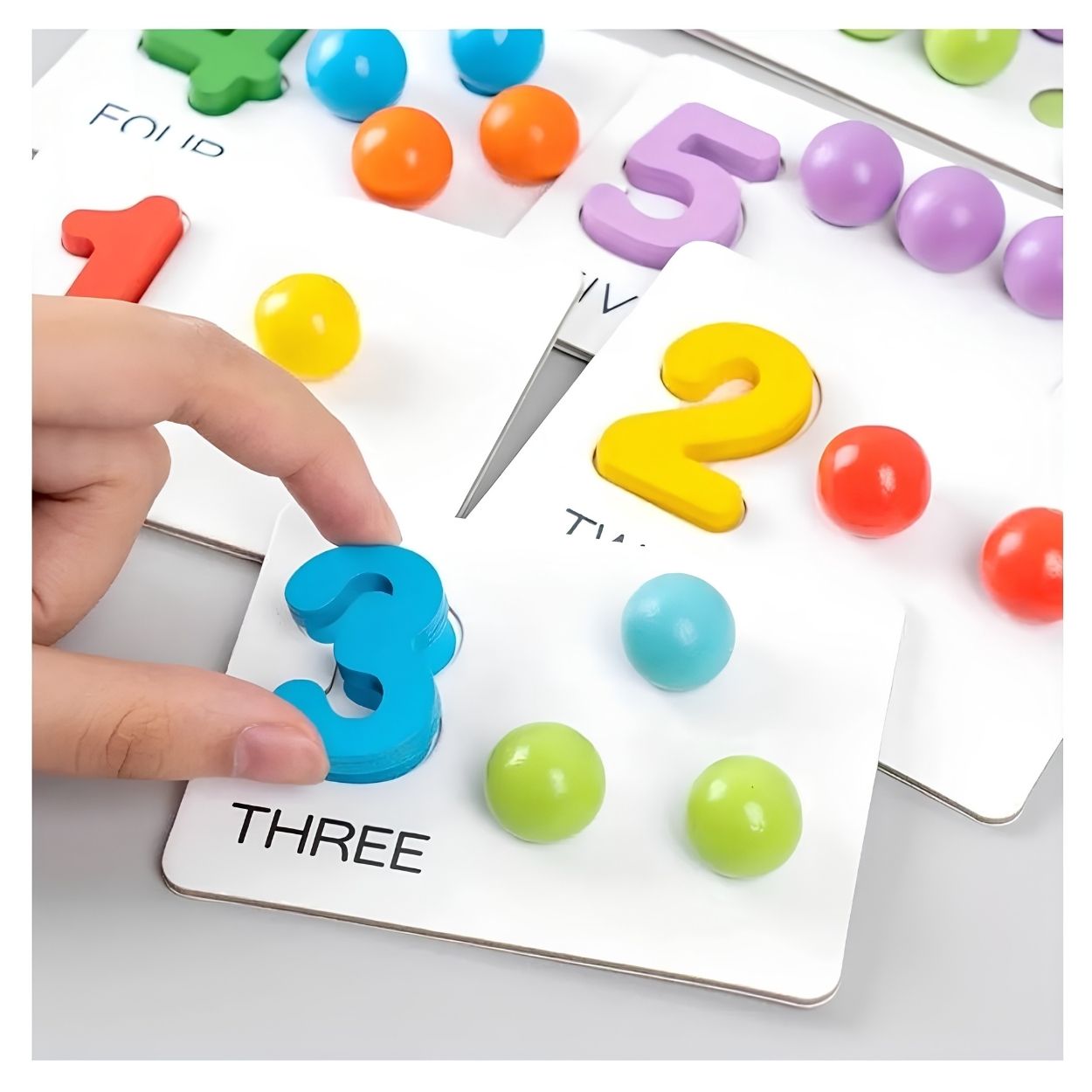 KIT DIDÁCTICO CUENTAS DE COLORES Y PINZAS APRENDE SUMAR Y RESTAR - 2