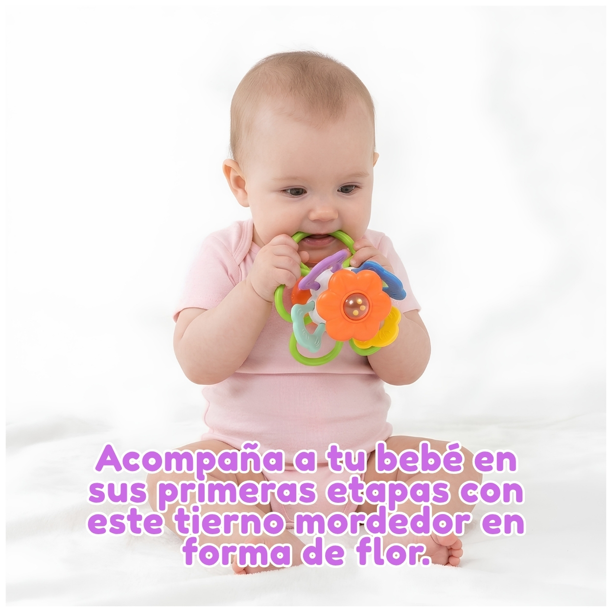 SONAJA JUGUETE MOLAR FLOR SENSORIAL PARA BEBÉ - 3