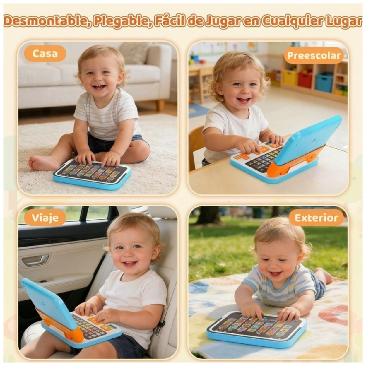 LAPTOP EDUCATIVA BILINGÜE 2 EN 1 JUGUETE TABLET INTERACTIVA NIÑOS - 5