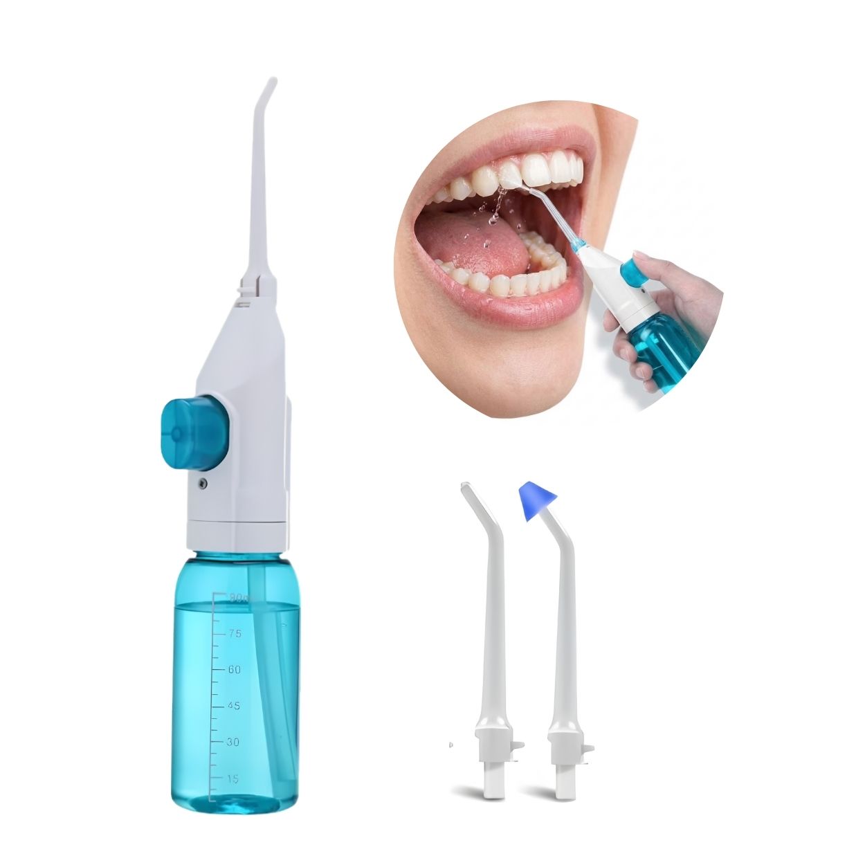 IRRIGADOR BUCAL MANUAL PORTÁTIL LIMPIEZA DENTAL Y NASAL - 1