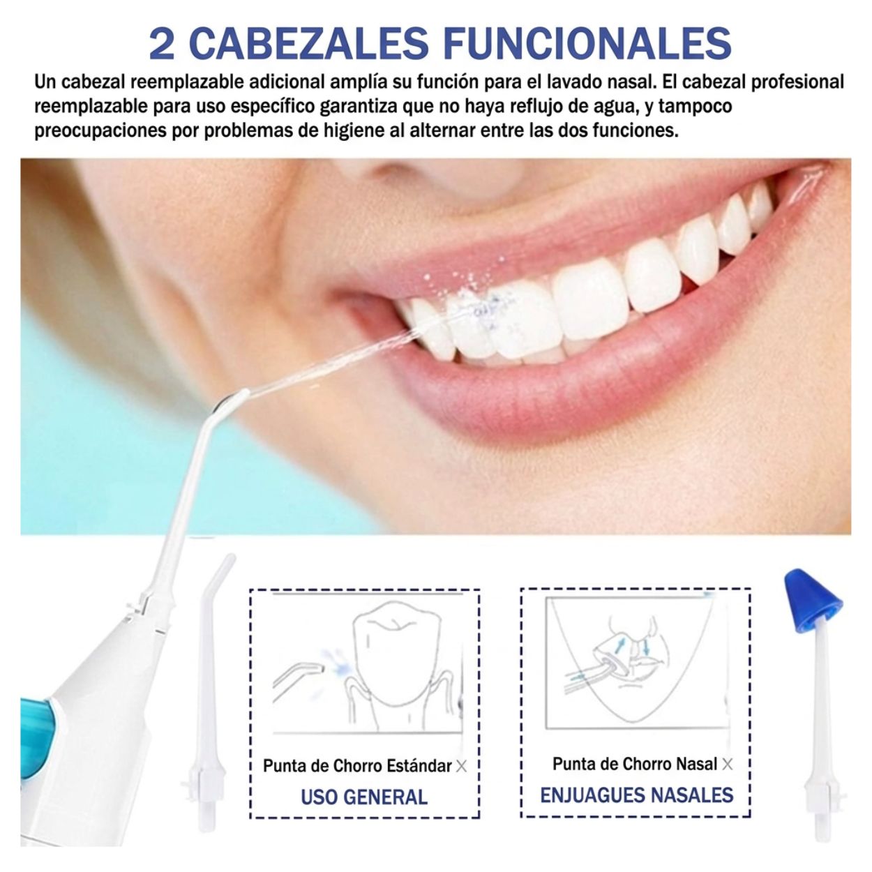 IRRIGADOR BUCAL MANUAL PORTÁTIL LIMPIEZA DENTAL Y NASAL - 4
