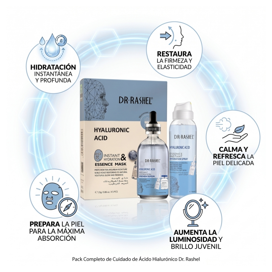 SET HIDRATANTE FACIAL ÁCIDO HIALURÓNICO DR. RASHEL 3 PIEZAS - 2
