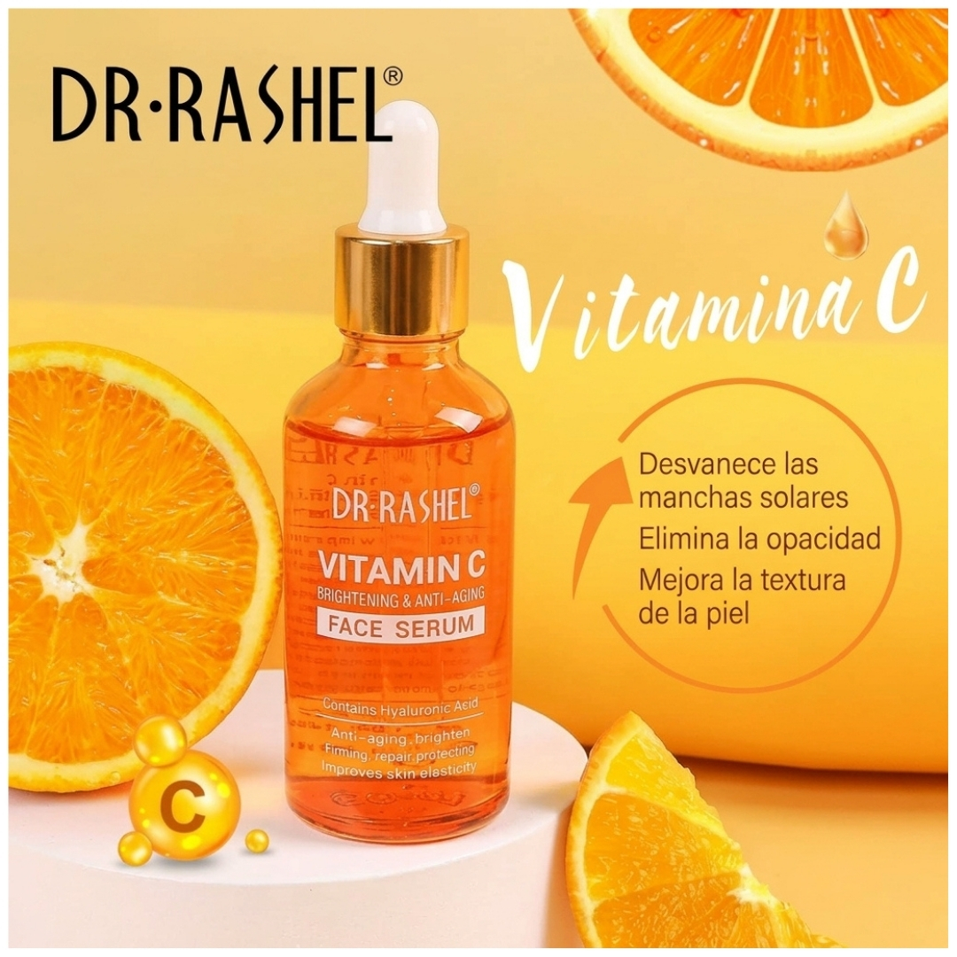 SERUM FACIAL VITAMINA C Y ACIDO HIALURONICO DR RASHEL ANTIEDAD Y ANTI MANCHAS - 4