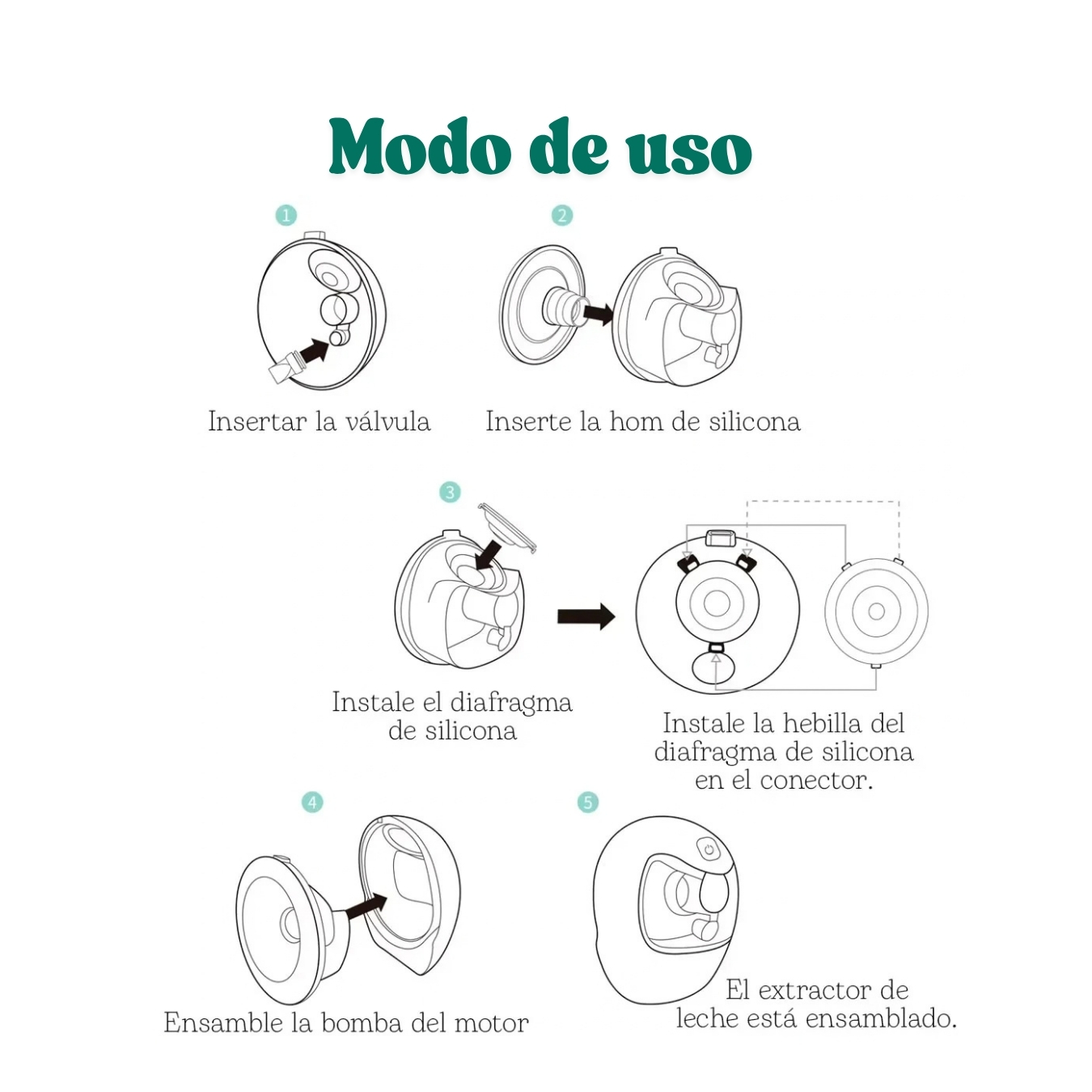 EXTRACTOR DE LECHE ELÉCTRICO PORTÁTIL E INALÁMBRICO S20 - 5