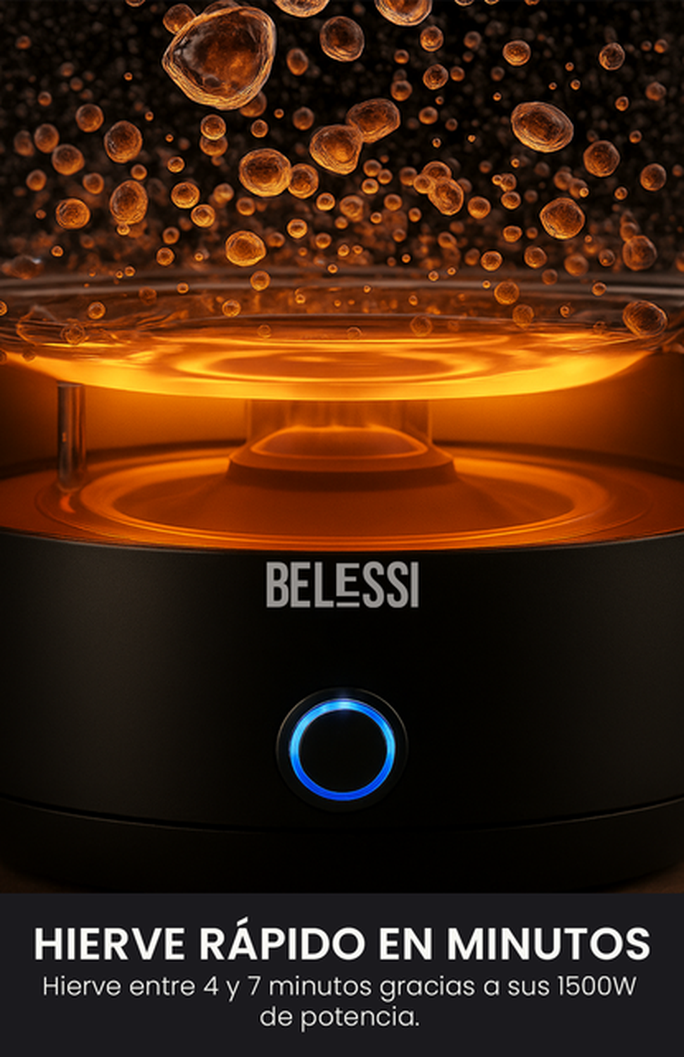 HERVIDOR ELÉCTRICO BELESSI 2.3L – CAPACIDAD XL, HIERVE RÁPIDO PARA TODA LA FAMILIIA. - 4