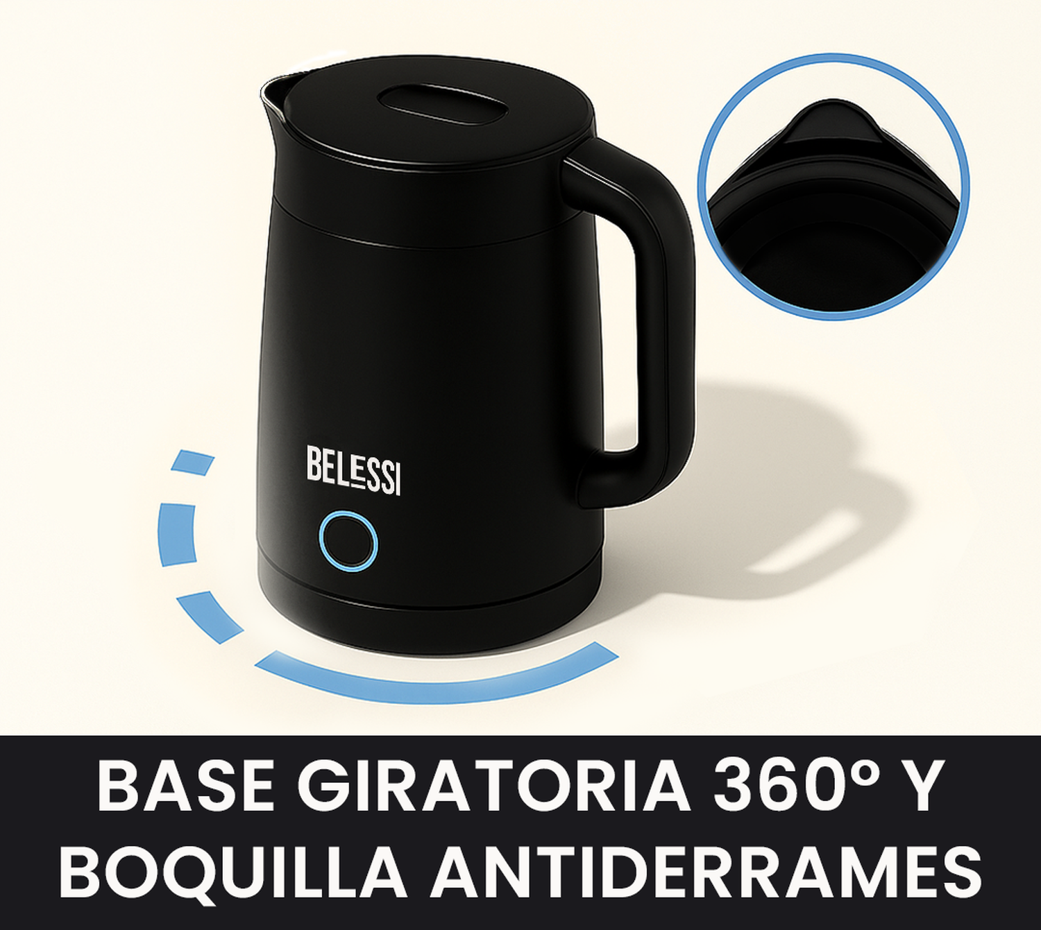 HERVIDOR ELÉCTRICO BELESSI 2.3L – CAPACIDAD XL, HIERVE RÁPIDO PARA TODA LA FAMILIIA. - 5
