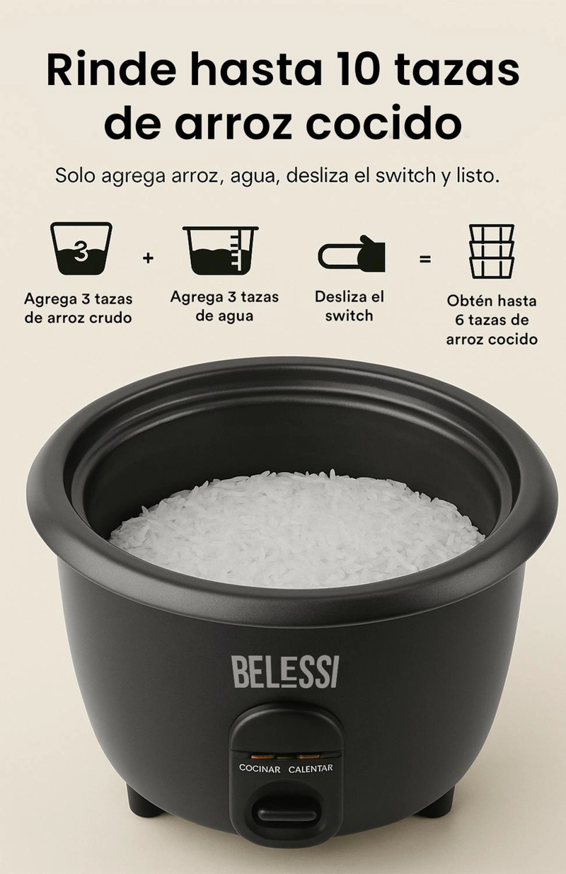 COMBO X2: OLLA ARROCERA + LICUADORA 2 VELOCIDADES 500W - 3