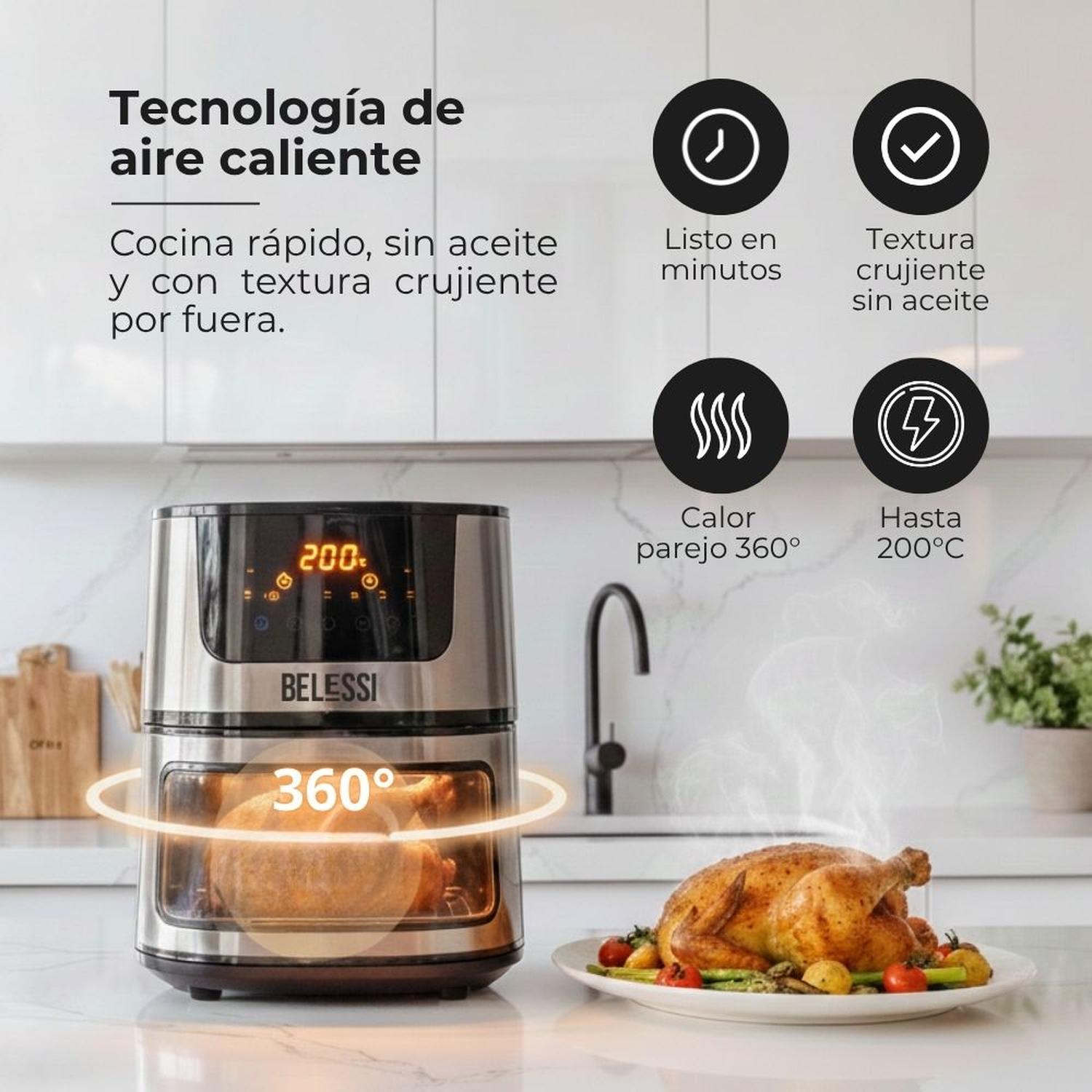 COMBO X6: FREIDORA DE AIRE 4.5LT + SET DE CUCHILLOS X5 - 4
