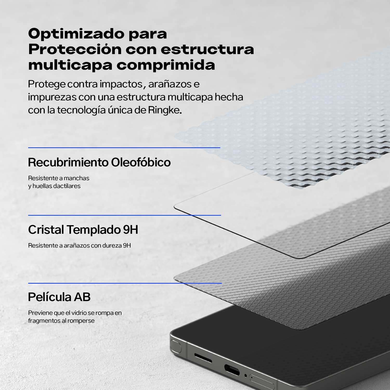 PROTECTOR PANTALLA PARA GALAXY S25 ULTRA RINGKE VIDRIO TEMPLADO 9H INSTALADOR 2 UND - 4