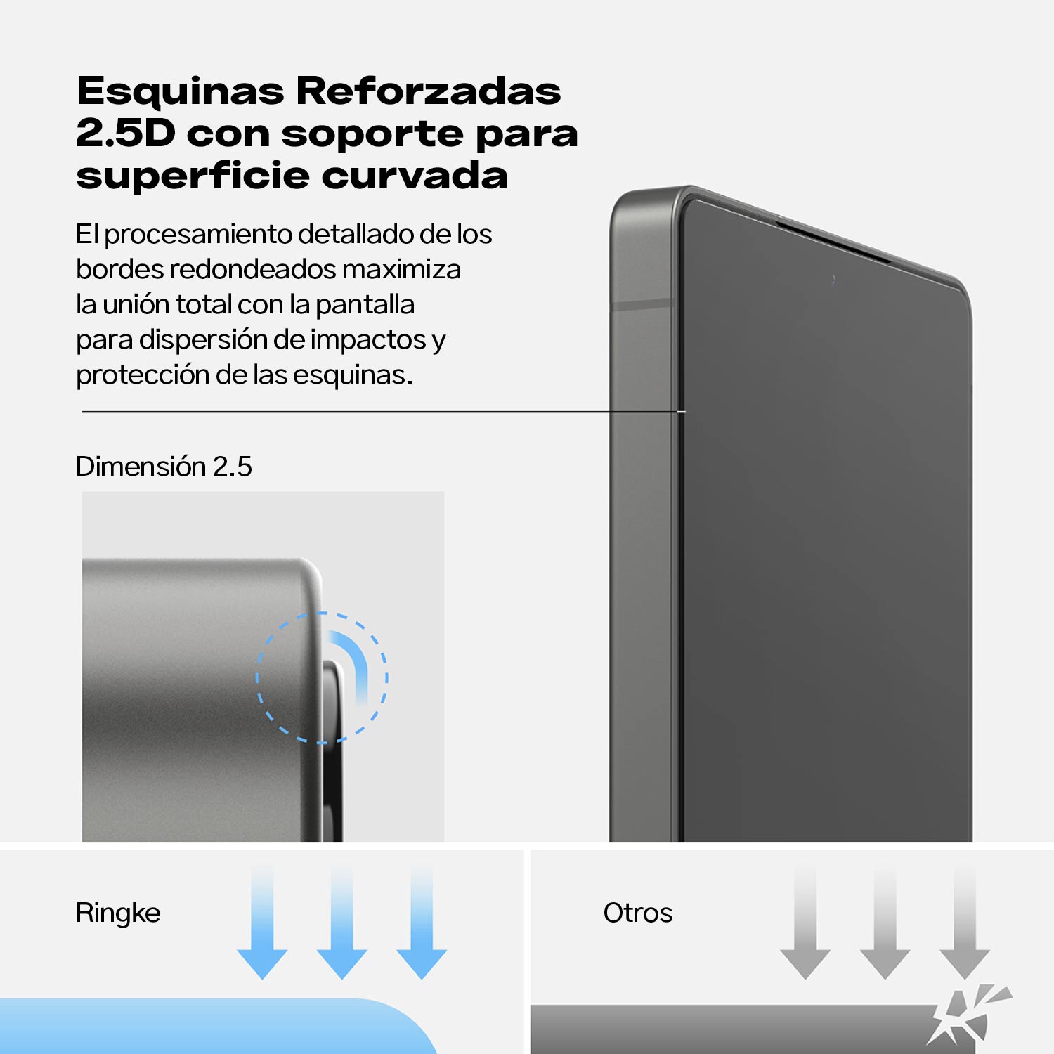 PROTECTOR PANTALLA PARA GALAXY S25 ULTRA RINGKE VIDRIO TEMPLADO 9H INSTALADOR 2 UND - 5