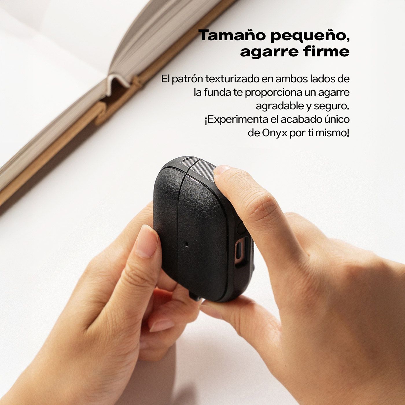 CASE GALAXY BUDS3 Y BUDS 3 PRO RINGKE ONYX MAGNÉTICO MOSQUETON NEGRO - 4