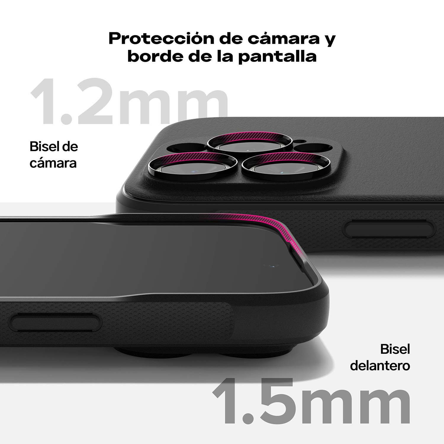CASE IPHONE 16 PRO MAX RINGKE ONYX MAGNÉTICO NEGRO TEXTURIZADO - 5