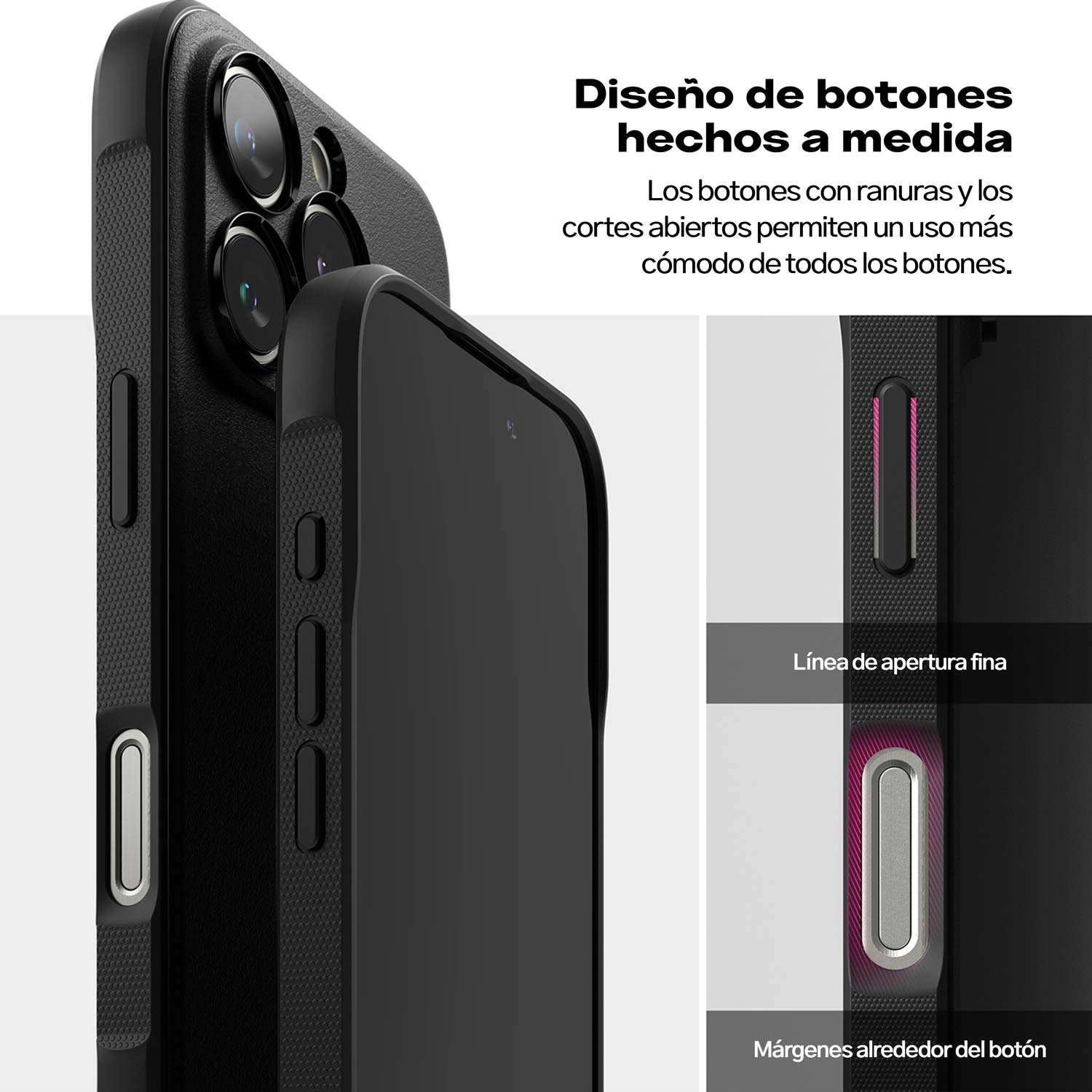CASE IPHONE 16 PRO MAX RINGKE ONYX MAGNÉTICO NEGRO TEXTURIZADO - 6