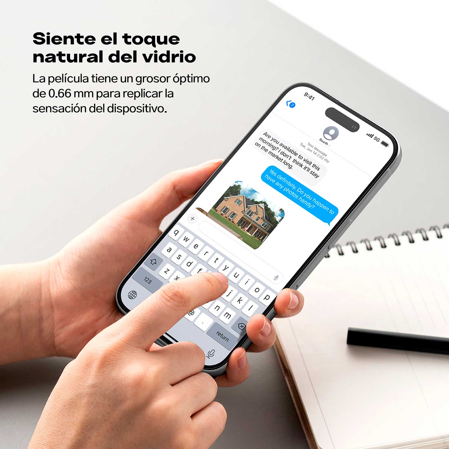 PROTECTOR DE PANTALLA VIDRIO RINGKE EASY SLIDE IPHONE 16 / IPHONE 15 INSTALADOR 2 UND - 5