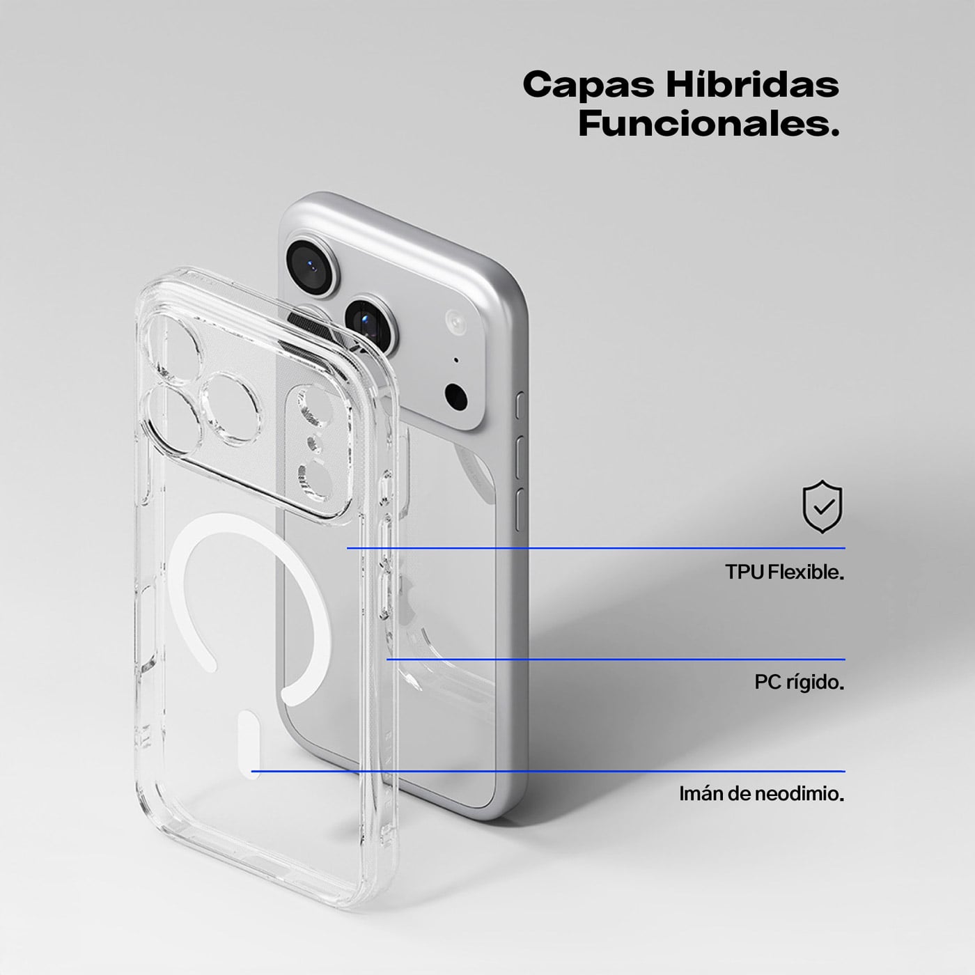 CASE IPHONE 17 PRO MAX MAGNÉTICO TRANSPARENTE RINGKE FUSION DE USA - 5