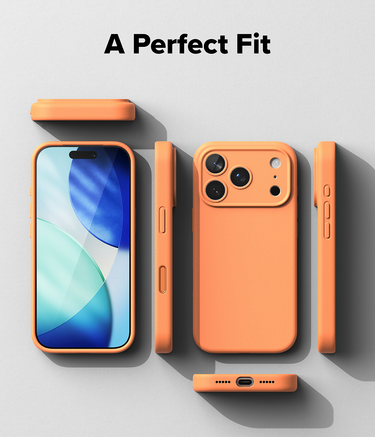 CASE IPHONE 17 PRO MAX RINGKE PREMIUM SILICONA NARANJA DE USA - 7