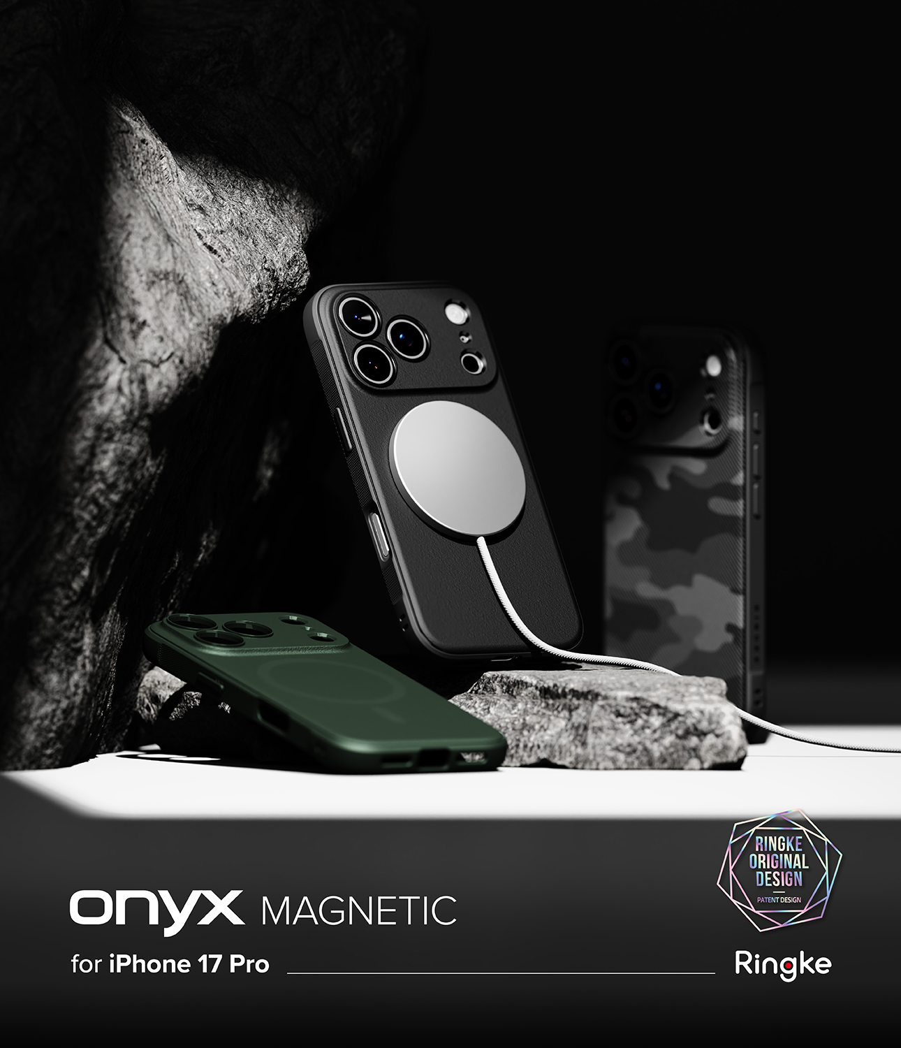 CASE IPHONE 17 PRO MAGNÉTICO RINGKE ONYX NEGRO DE USA - 2