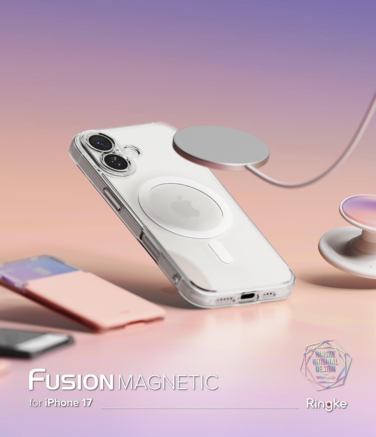 CASE IPHONE 17 MAGNÉTICO TRANSPARENTE RINGKE FUSION DE USA - 2