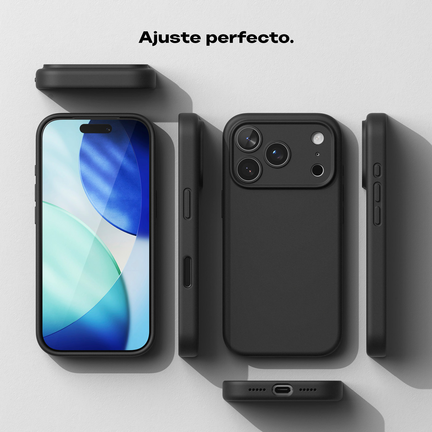 CASE IPHONE 17 PRO MAX RINGKE SILICONA MAGNÉTICO NEGRO DE USA - 9