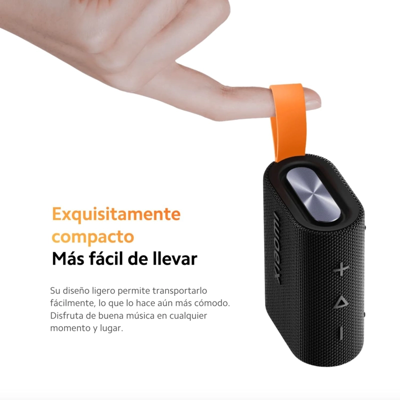 PARLANTE PORTÁTIL XIAOMI BLUETOOTH 5.4 CONEXIÓN TWS IMPERMEABLE 10 HORAS NEGRO - 5