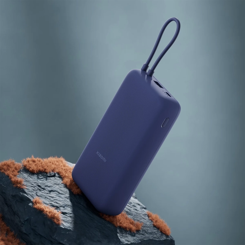 POWER BANK XIAOMI 20000 MAH CARGA RÁPIDA 33W CON CABLE INTEGRADO USB-C AZUL - 2