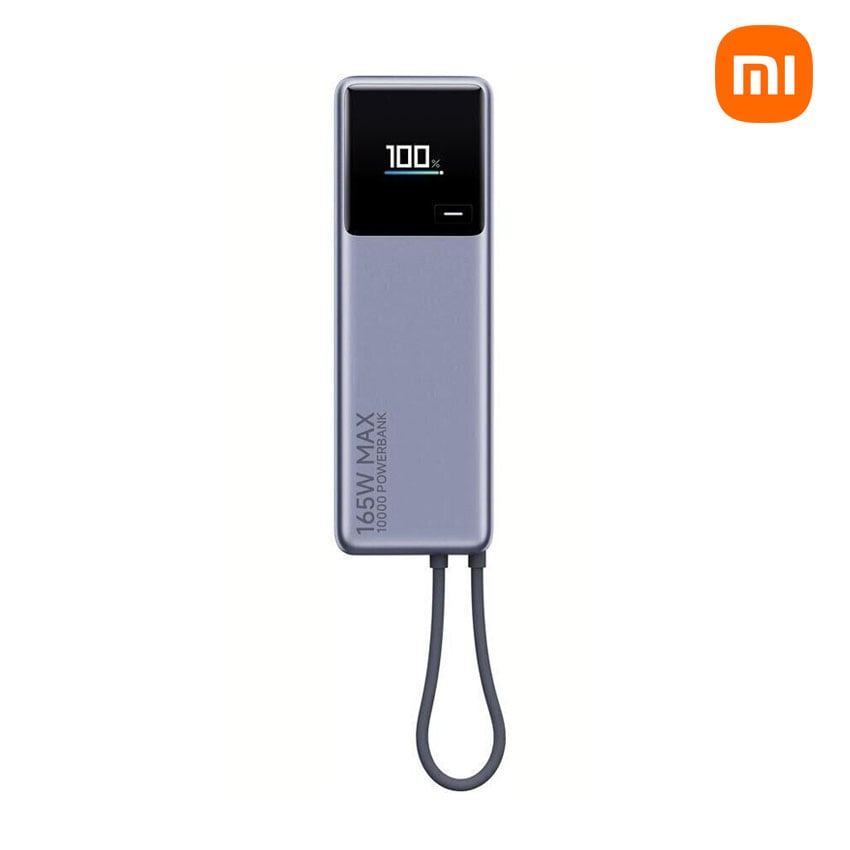 POWER BANK XIAOMI 10000MAH 165W CABLE USB-C INTEGRADO - 1