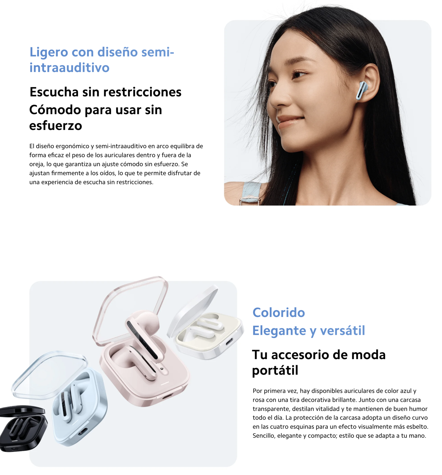 AUDÍFONOS XIAOMI REDMI BUDS 6 ACTIVE AZUL - 5