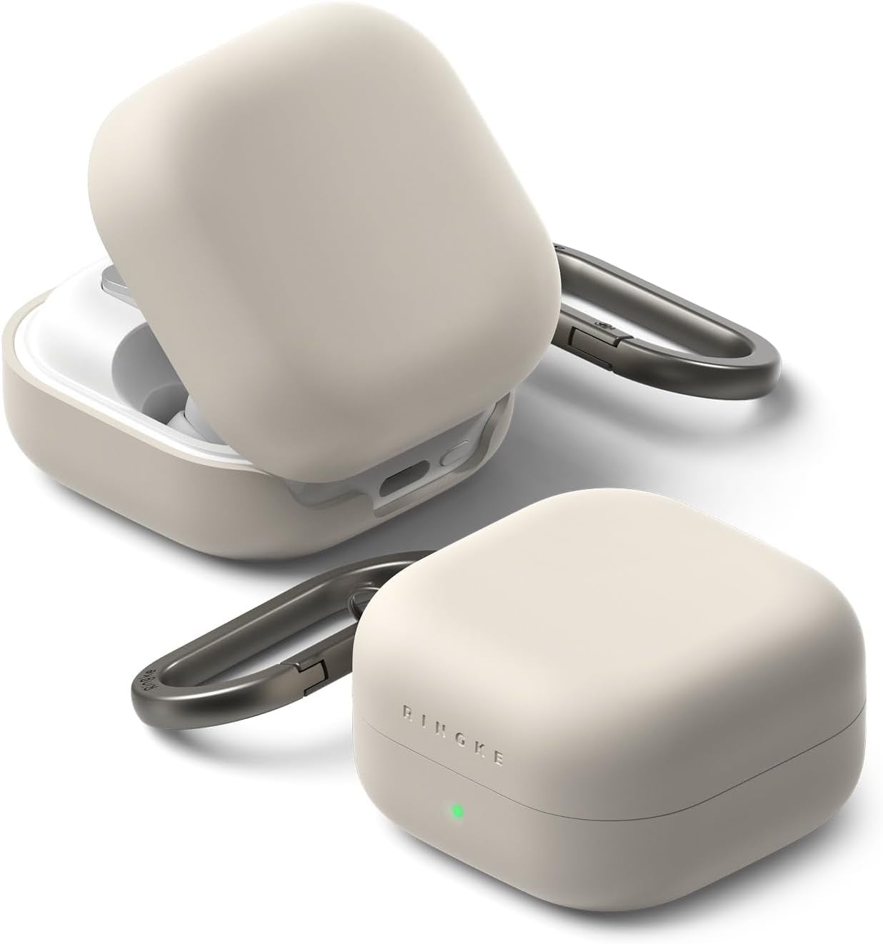 CASE RINGKE PARA GALAXY BUDS 4 Y BUDS 4 PRO SILICONA GRIS - 1