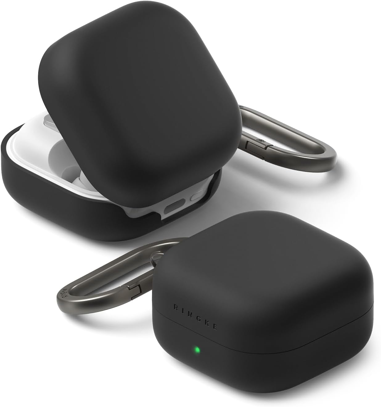 CASE RINGKE PARA GALAXY BUDS 4 Y BUDS 4 PRO SILICONA NEGRO - 1