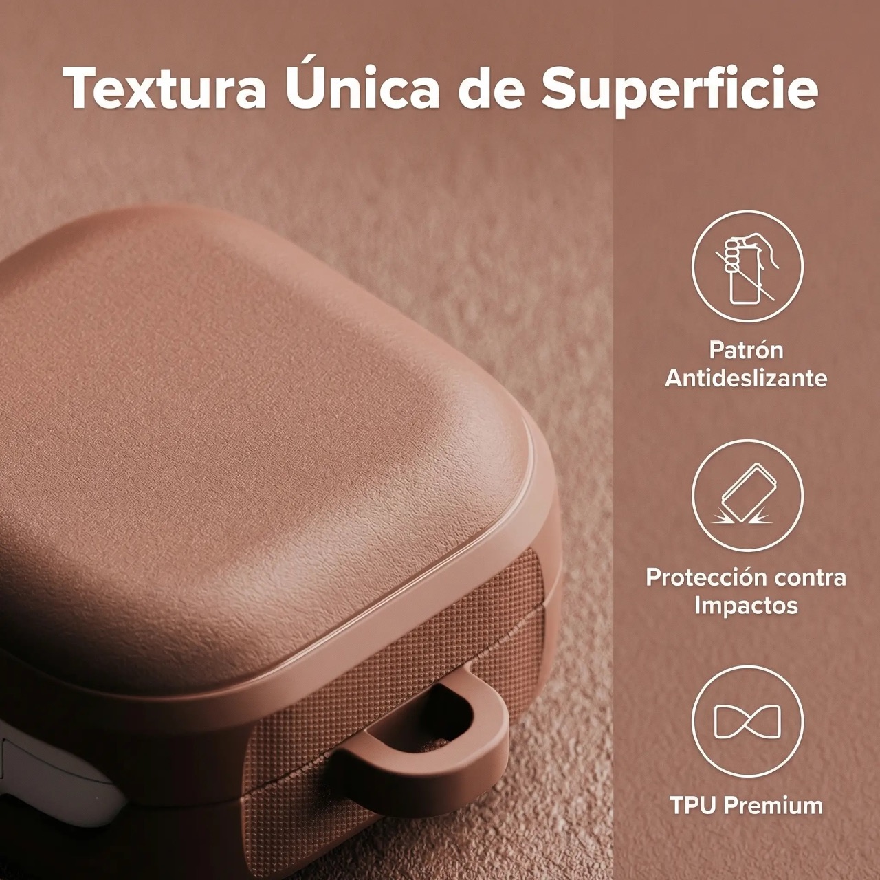 CASE RINGKE PARA GALAXY BUDS 4 Y BUDS 4 PRO ONYX MAGNÉTICO CORAL - 3