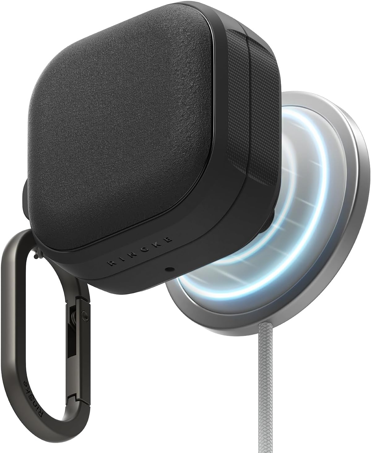 CASE RINGKE PARA GALAXY BUDS 4 Y BUDS 4 PRO ONYX MAGNÉTICO NEGRO - 1