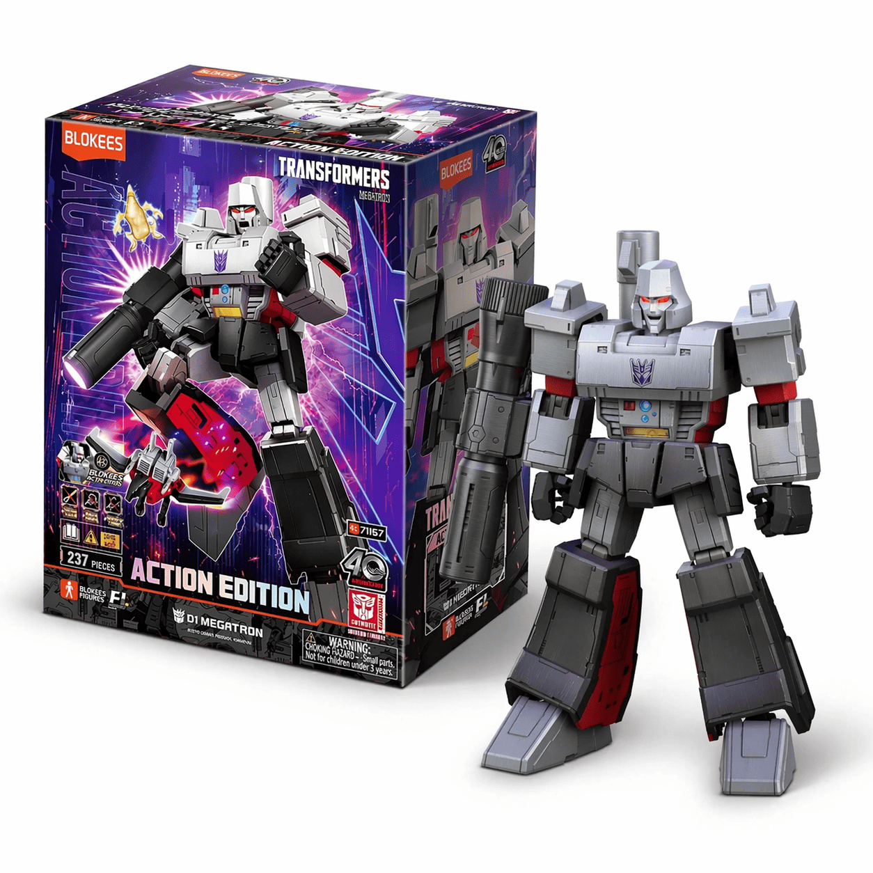 FIGURA ACCION BLOKEES MEGATRON G1 TRANSFORMERS ACTION EDITION - 1