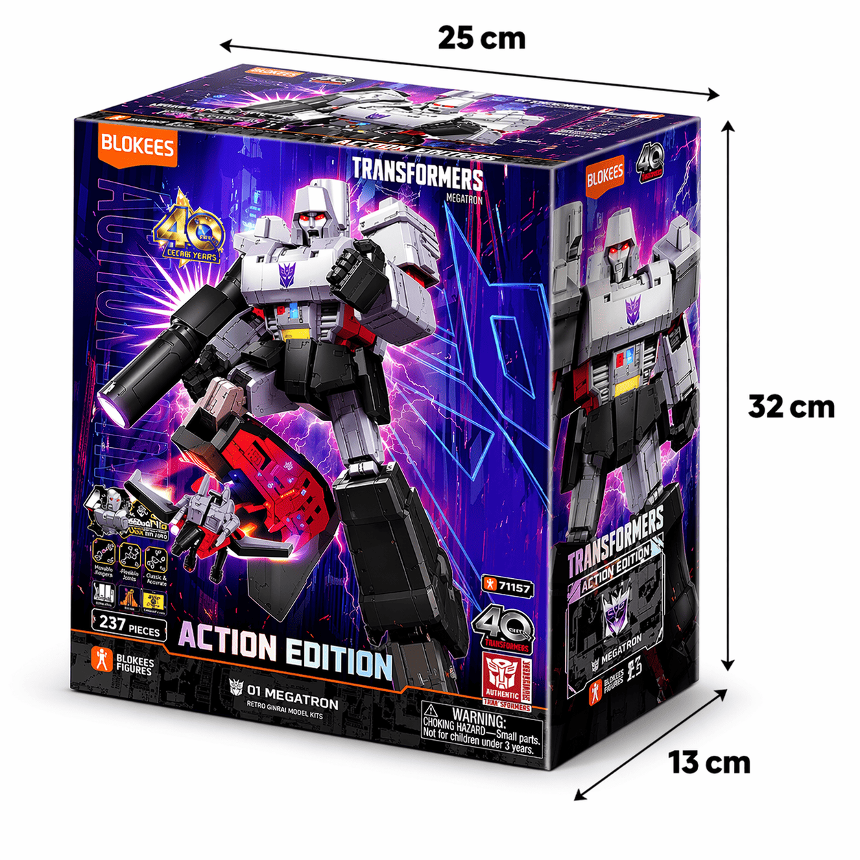 FIGURA ACCION BLOKEES MEGATRON G1 TRANSFORMERS ACTION EDITION - 4
