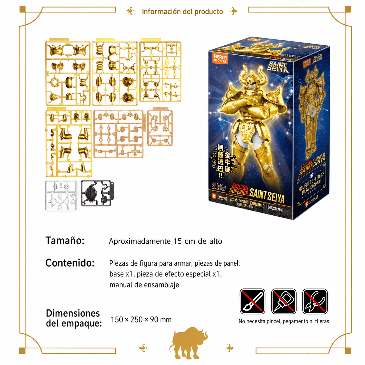 FIGURA COLECCIONABLE BLOKEES TAURUS ALDEBARAN SAINT SEIYA CHAMPION CLASS - 4