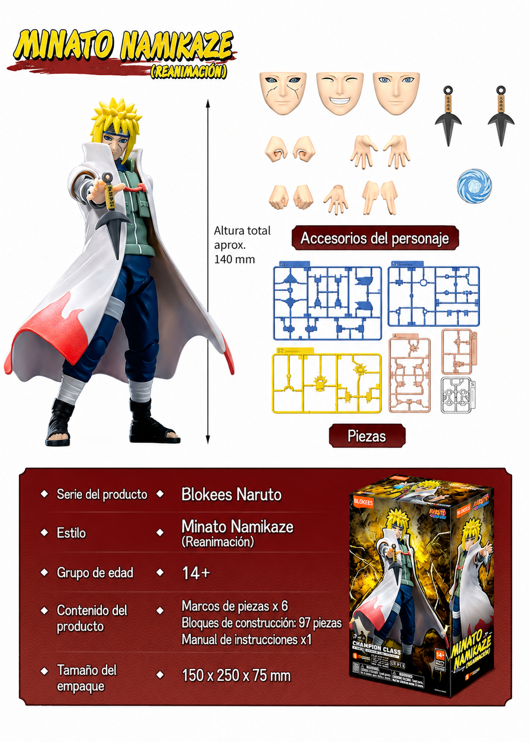 FIGURA COLECCIONABLE BLOKEES CHAMPION CLASS 03 MINATO NAMIKAZE - 5