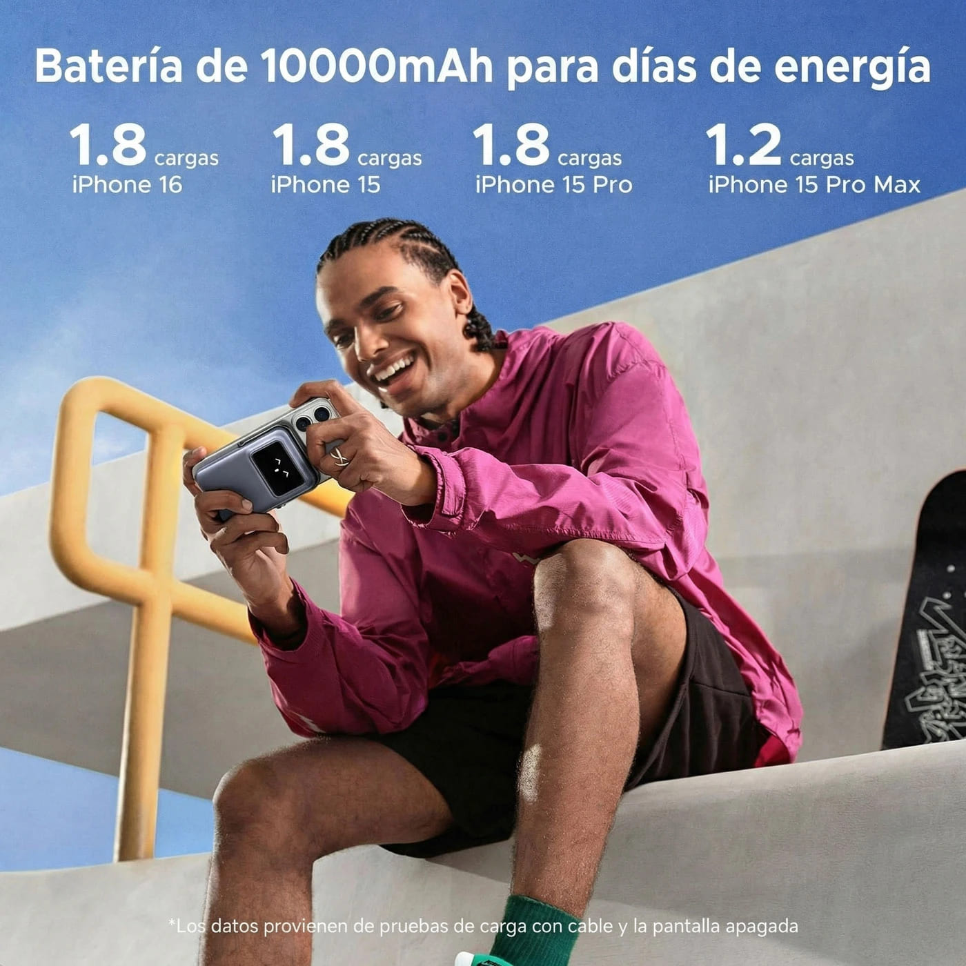 POWER BANK MAGNÉTICO UGREEN UNO 10000MAH 20W PANTALLA GRIS - 2