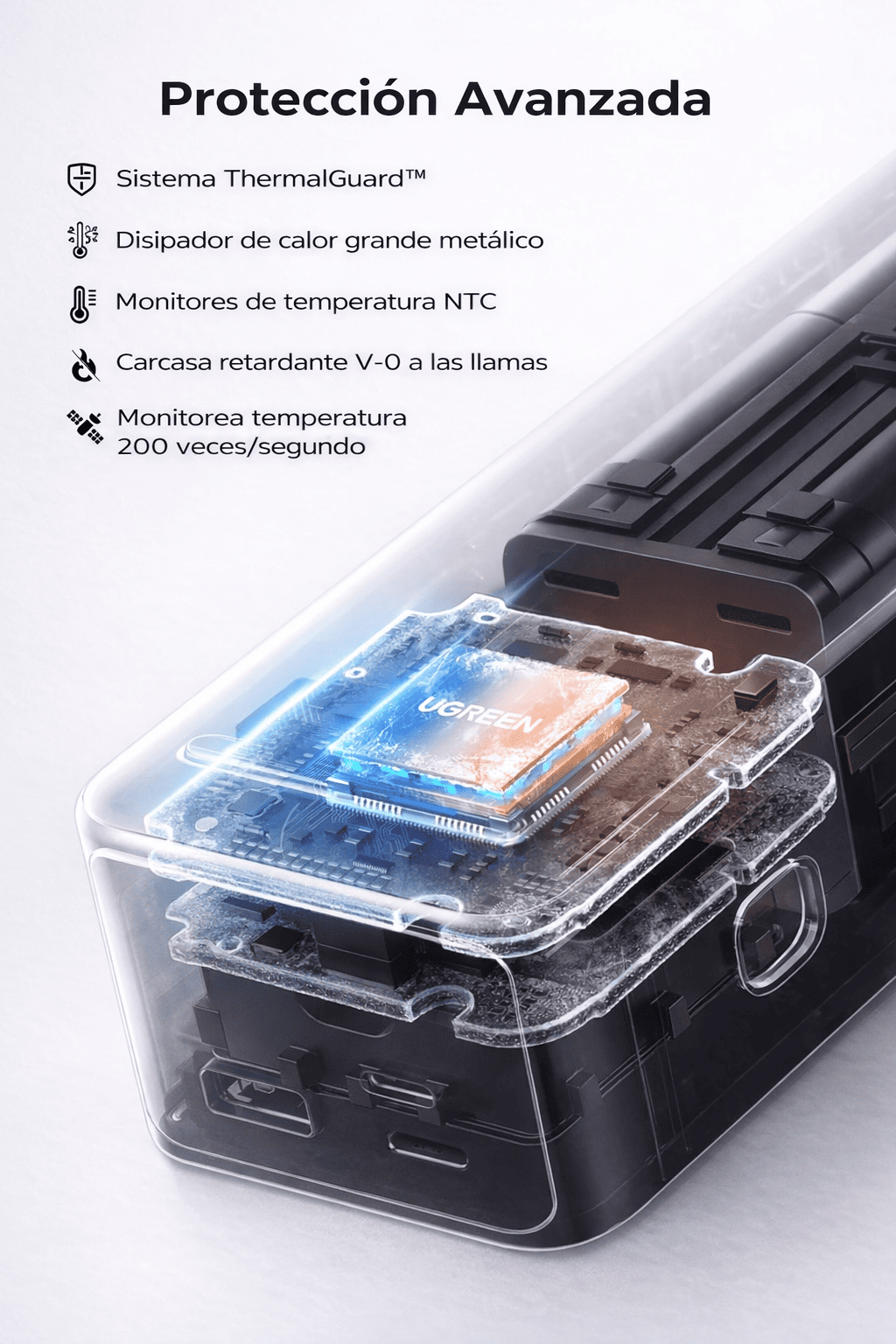 POWER BANK UGREEN NEXODE 25000MAH 200W GRIS - 7
