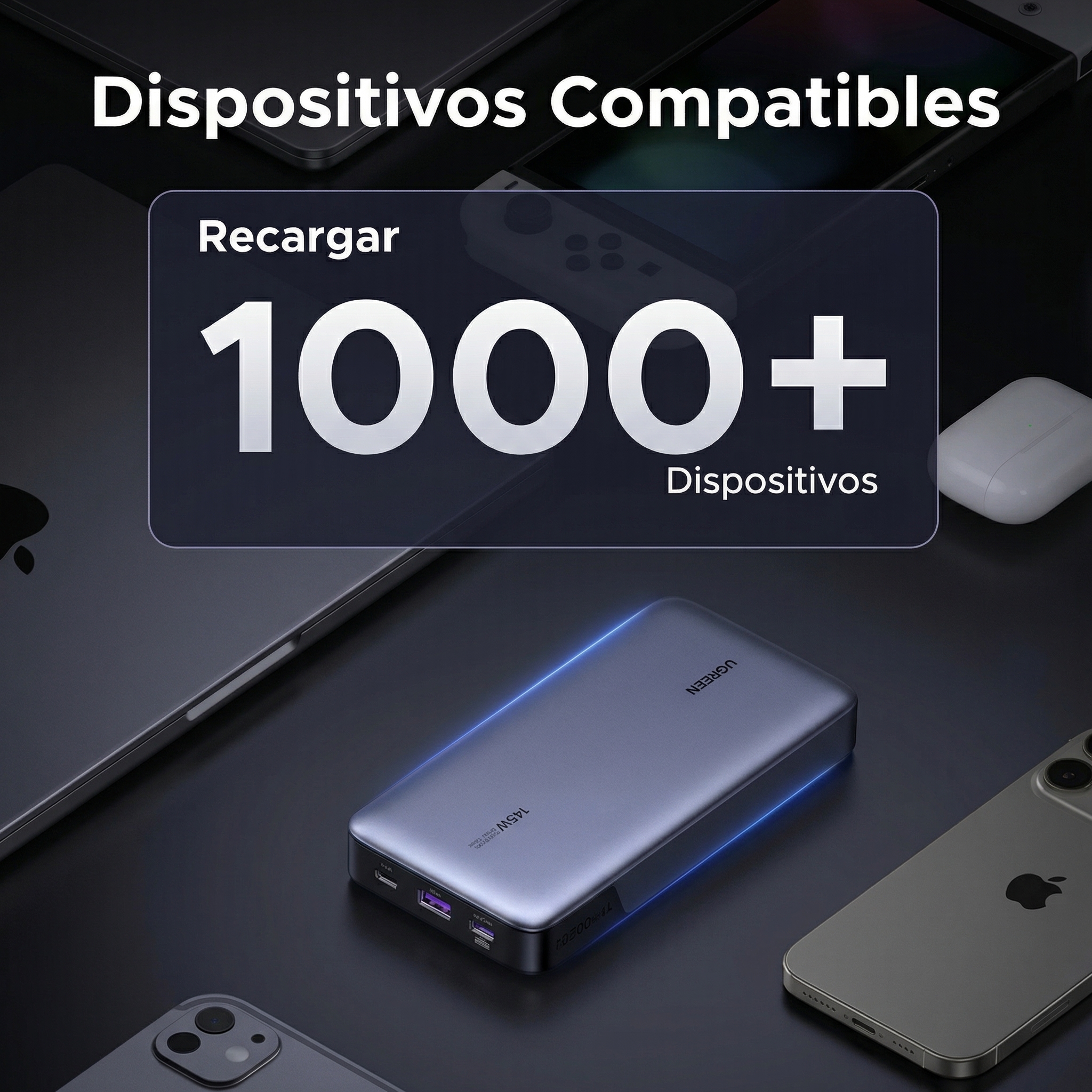 POWER BANK UGREEN NEXODE 25000MAH 145W USB-C PANTALLA LED - 3