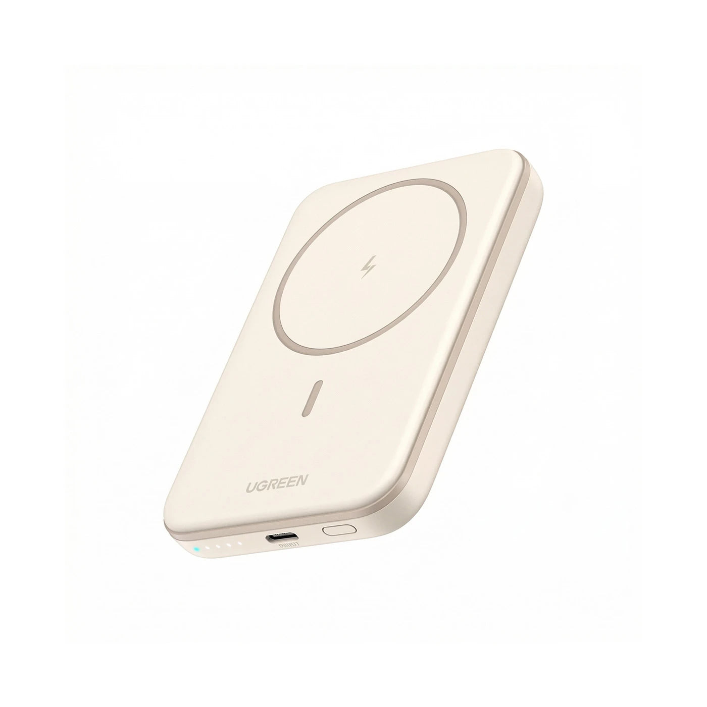 POWER BANK MAGNÉTICO UGREEN 5000MAH CARGA INALÁMBRICA CREMA - 1