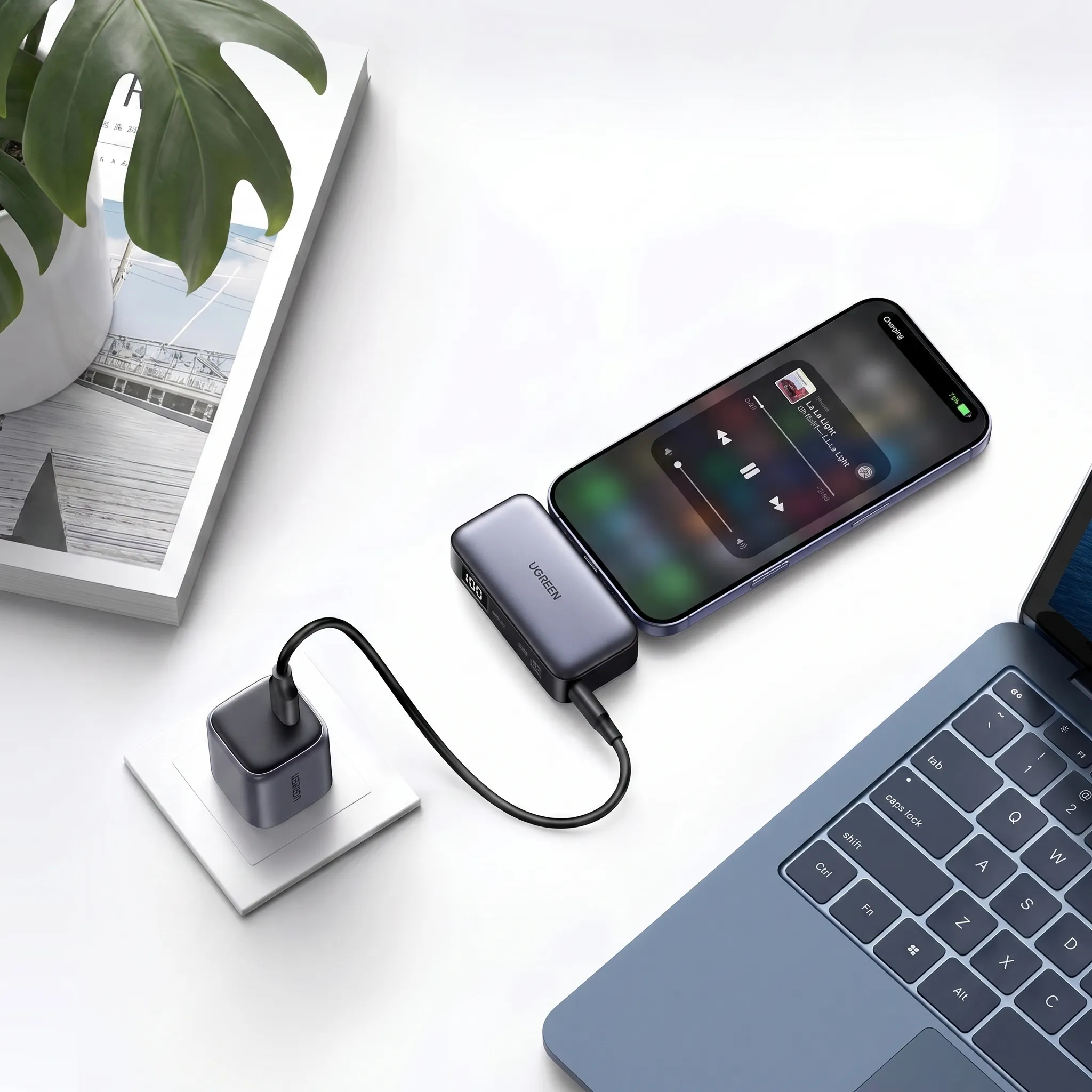 POWER BANK MINI UGREEN 5000 MAh 22.5W 2 PUERTOS USB-C - 9