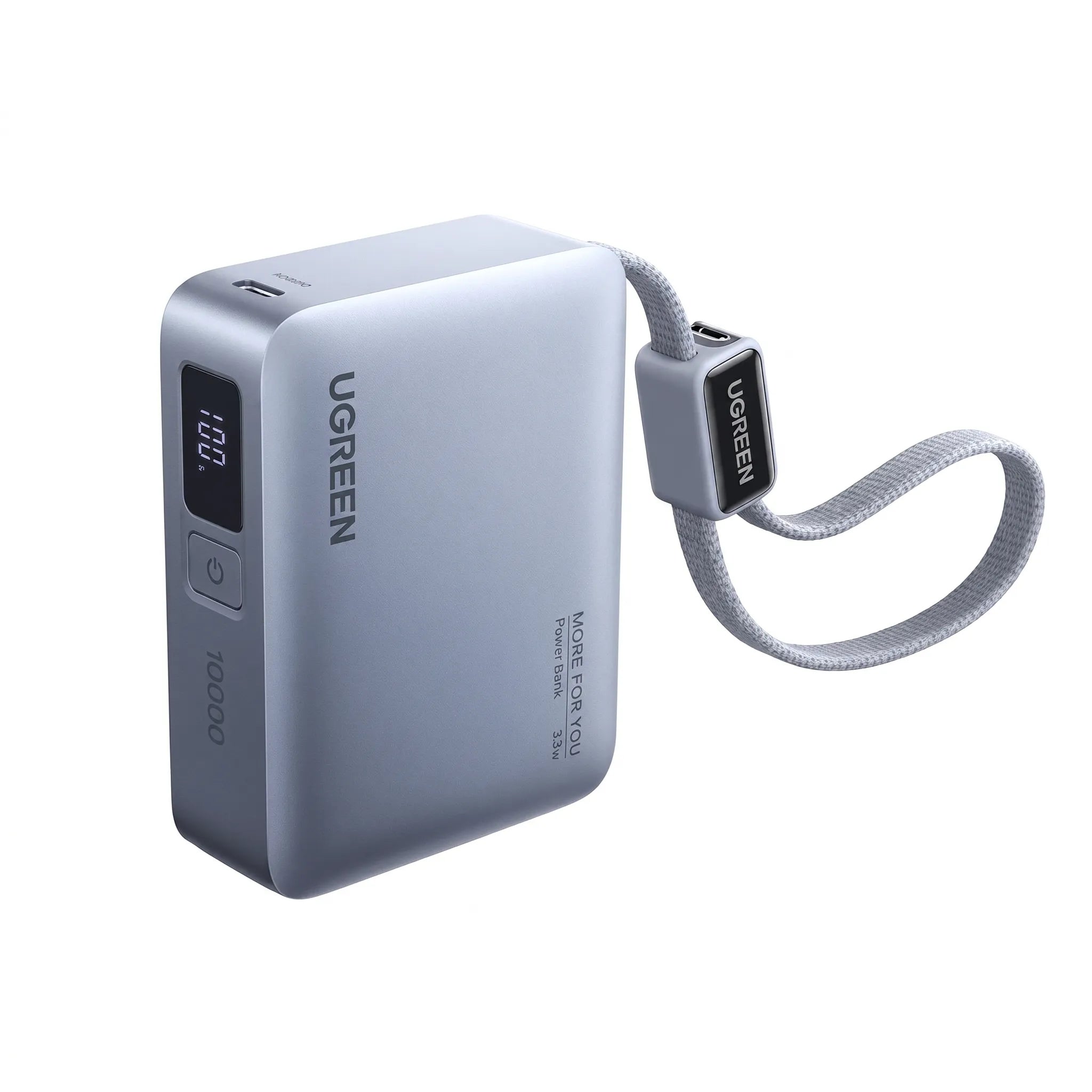 POWER BANK UGREEN 10000MAH 33W CABLE USB-C PANTALLA LED - 1