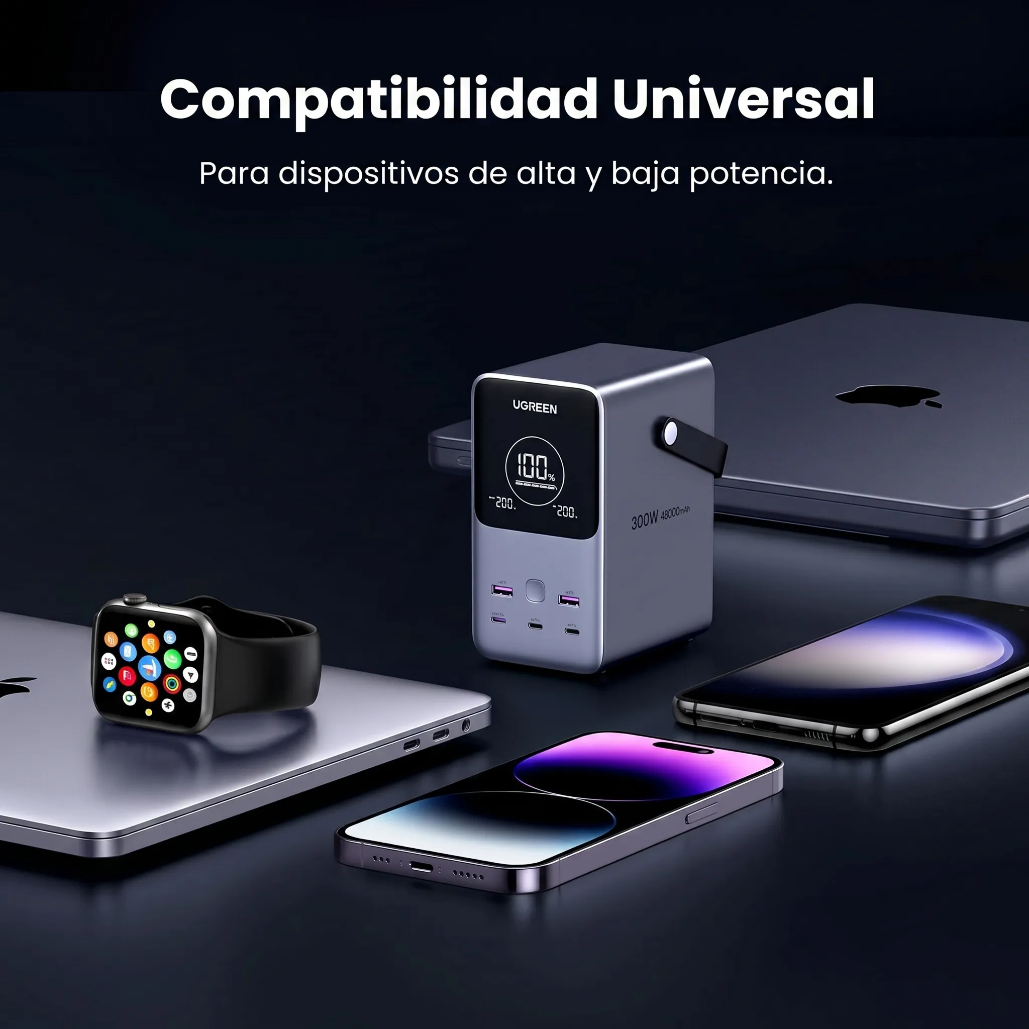 POWER BANK UGREEN 48000MAH 300W PARA LAPTOP 5 PUERTOS - 7