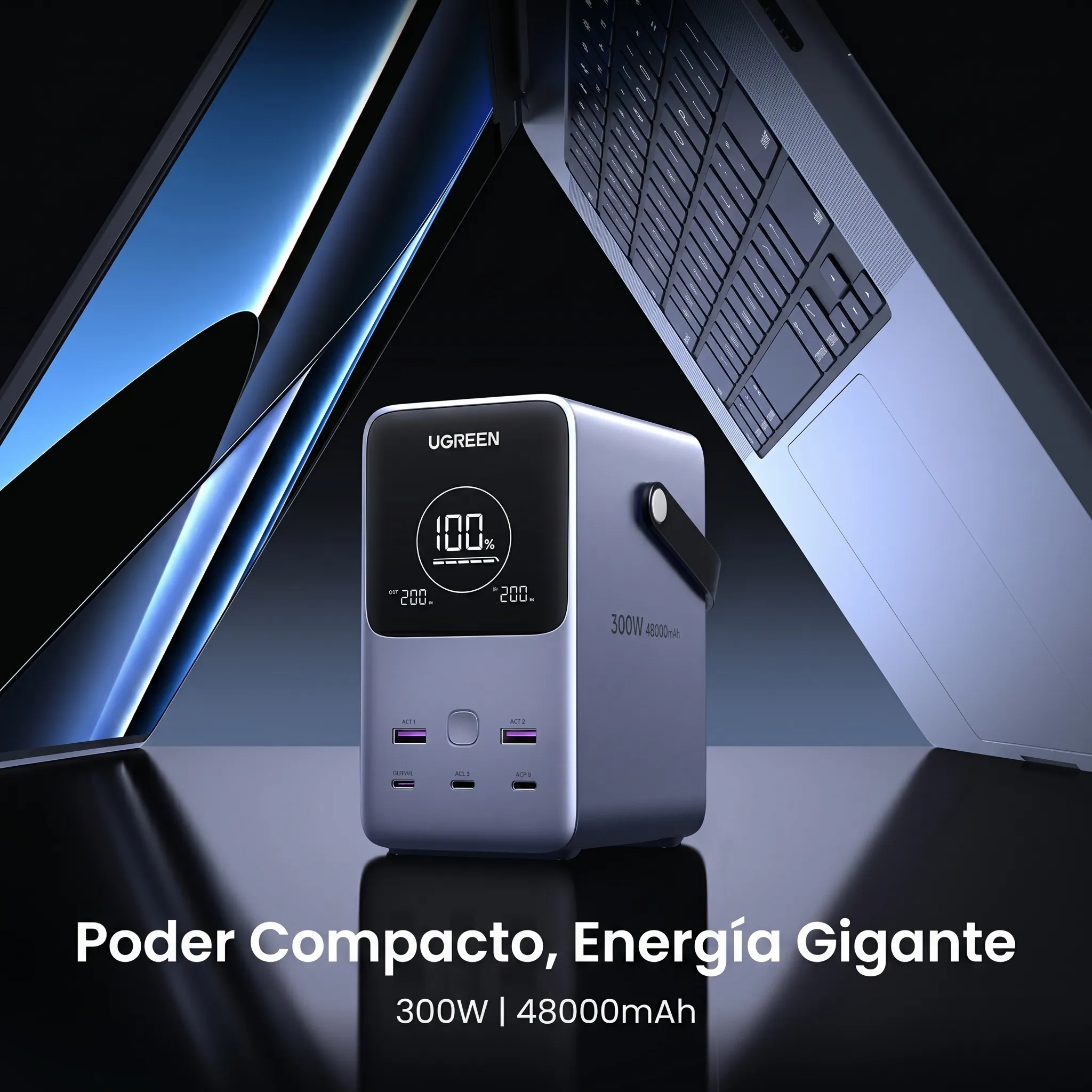 POWER BANK UGREEN 48000MAH 300W PARA LAPTOP 5 PUERTOS - 9