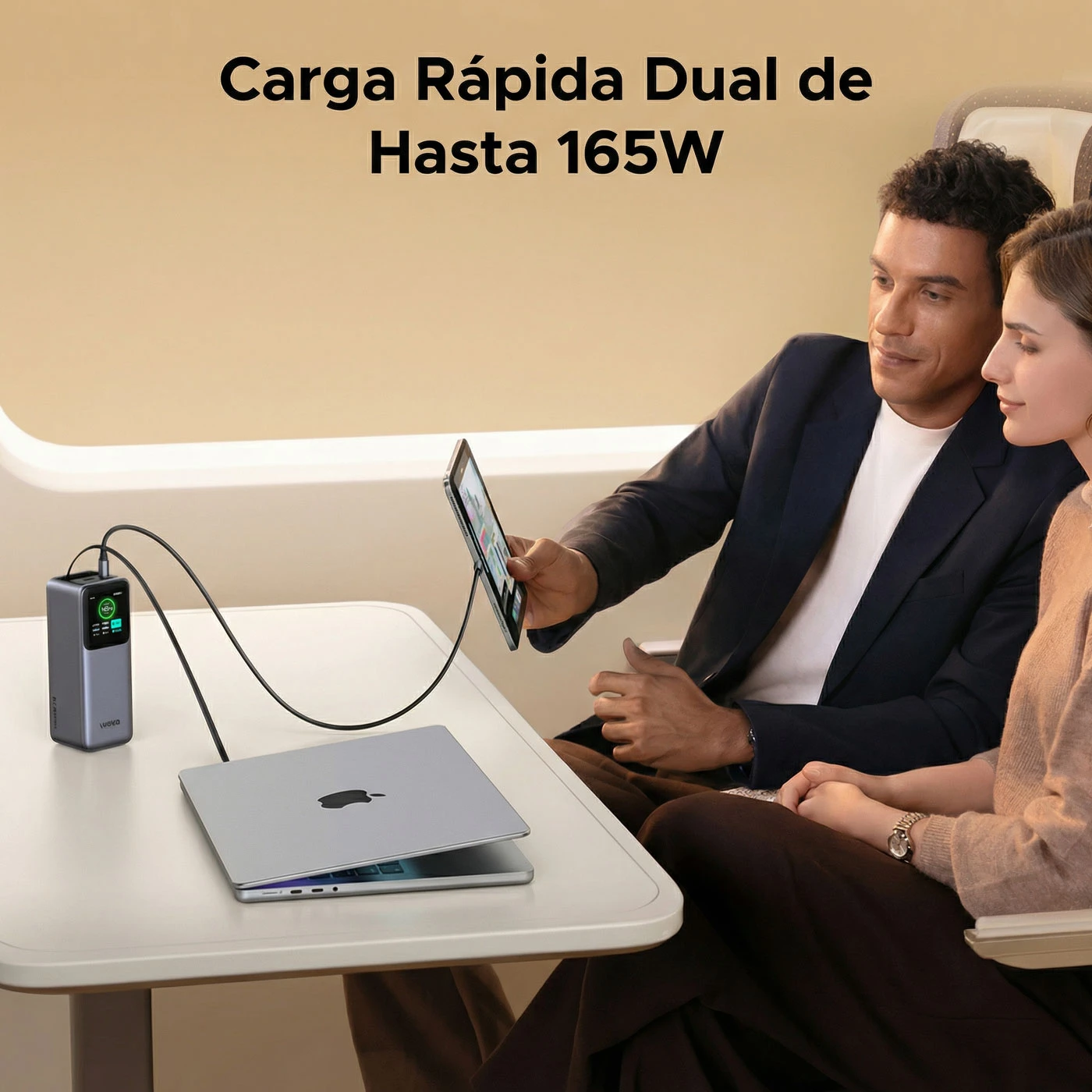 POWER BANK UGREEN NEXODE 20000MAH 165W CABLE USB-C RETRÁCTIL - 4
