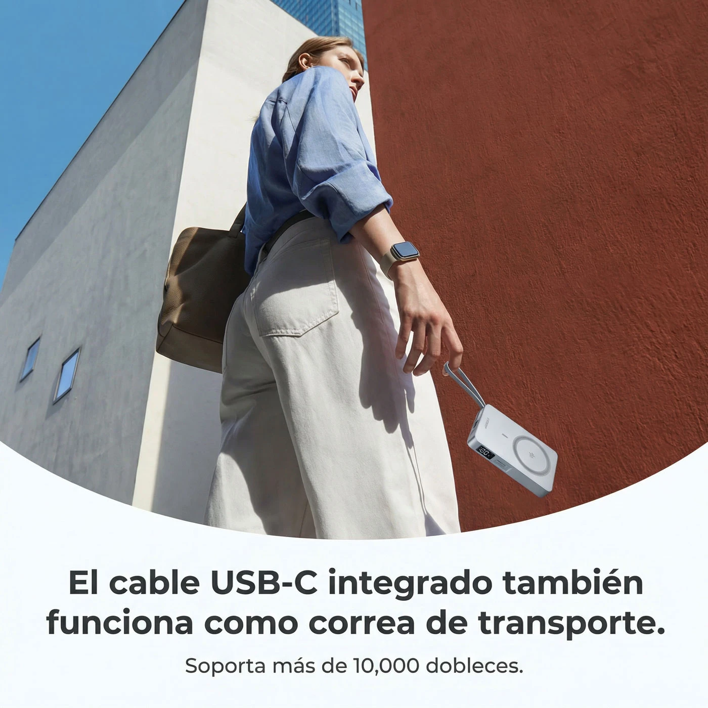 POWER BANK MAGNETICO UGREEN 10000MAH 25W CELESTE - 4