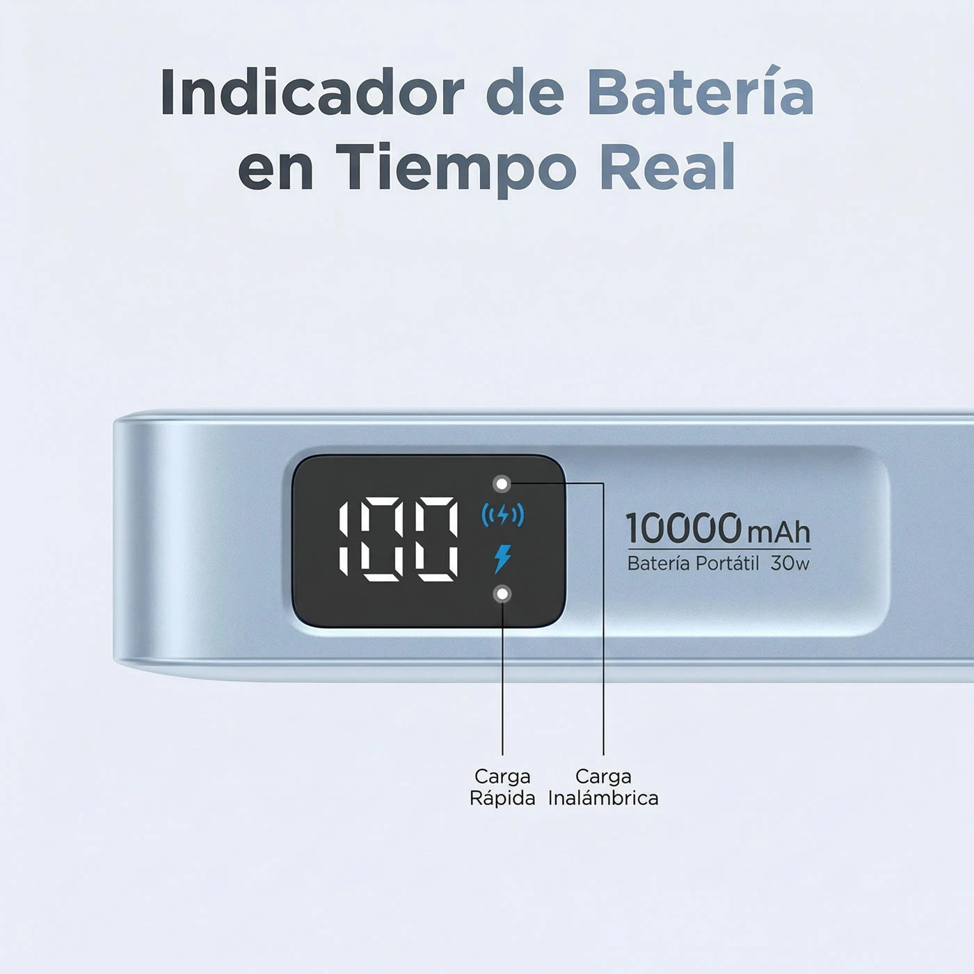 POWER BANK MAGNETICO UGREEN 10000MAH 25W CELESTE - 7