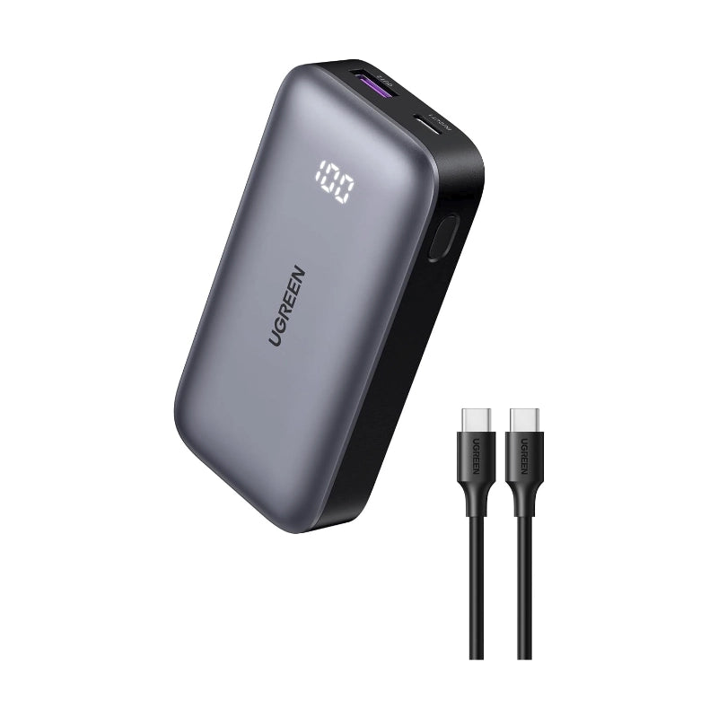 POWER BANK UGREEN 10000MAH 30W CABLE USB-C PANTALLA DIGITAL - 1