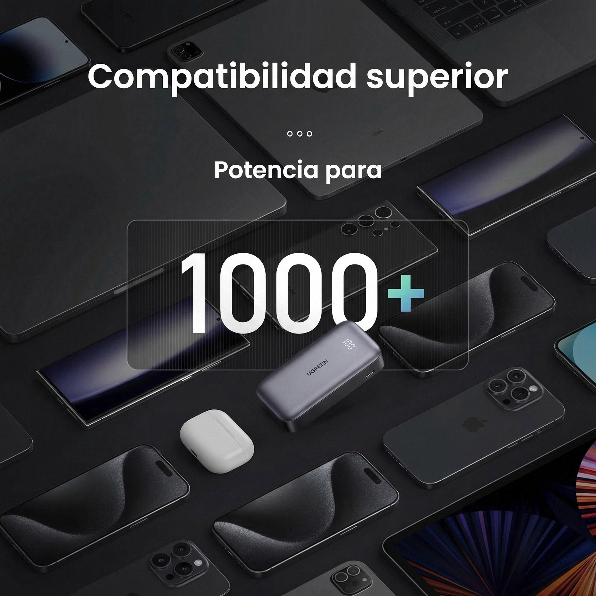 POWER BANK UGREEN 10000MAH 30W CABLE USB-C PANTALLA DIGITAL - 2