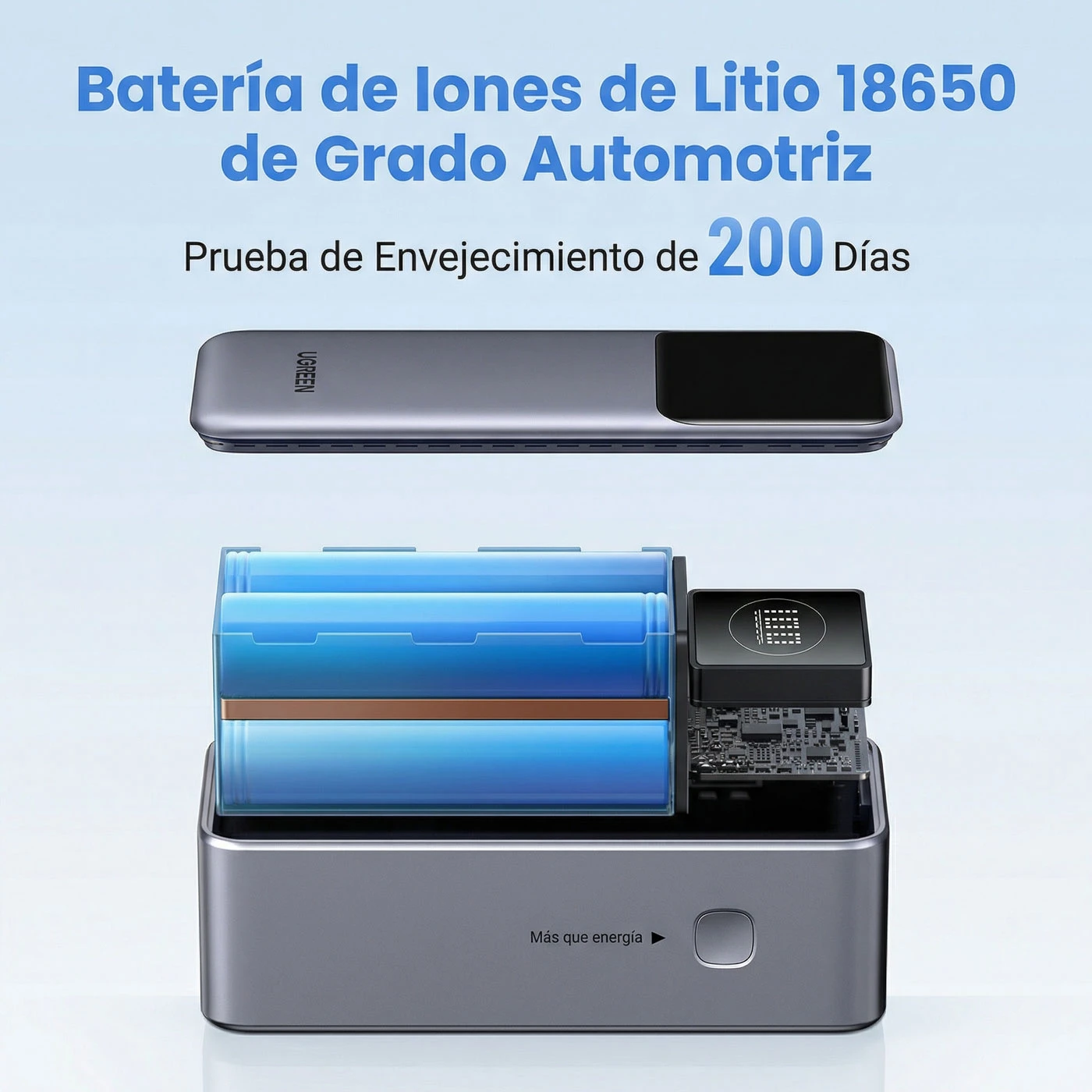 POWER BANK UGREEN NEXODE 12000 MAH 100W PANTALLA DIGITAL - 4